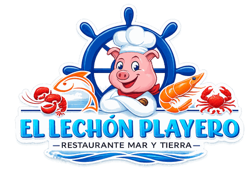 Logo de El Lechón Playero, restaurante mar y tierra en Omoa